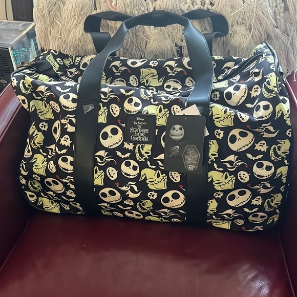 Disney Handbags - Disneys nightmare before christmas overnight rolling tote travel bag